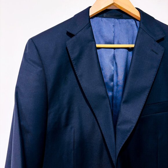 BETENLY Navy wool tailored blazer | Men's classic formal suit jacket | 44L * - Picture 2 of 9